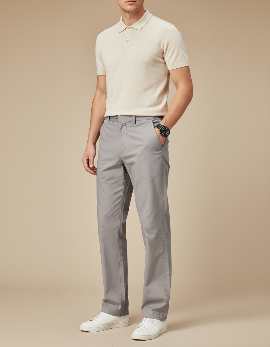 Pantalon Classique Gris - Gabardine