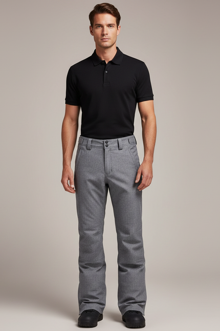 Pantalon Ski Gris Chiné - Polyester