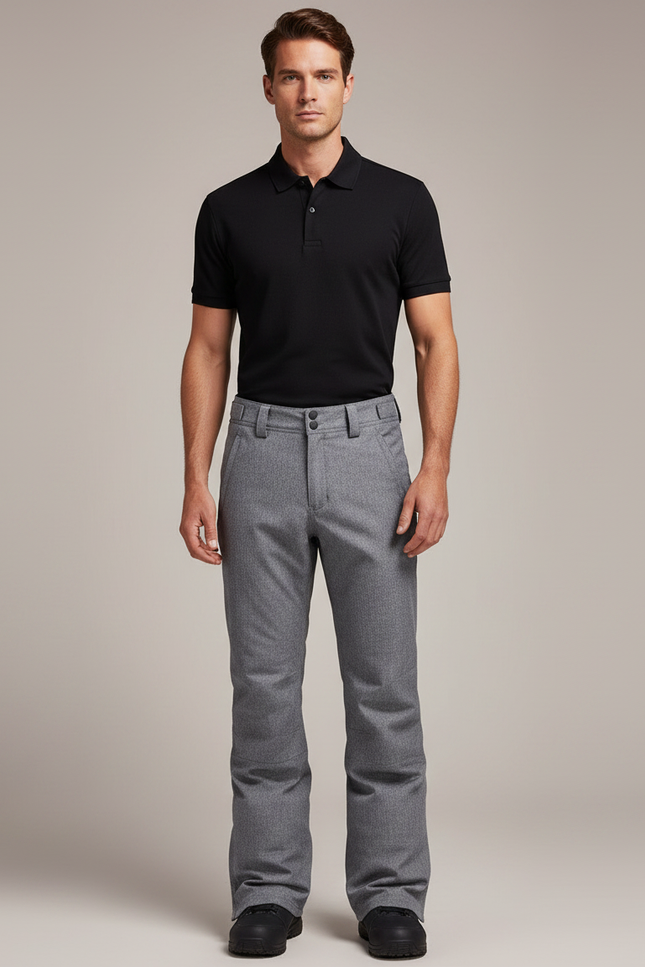 Pantalon Ski Gris Chiné - Polyester