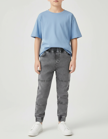 Pantalon Gris Jogger Décontracté Denim Enfant - Jean