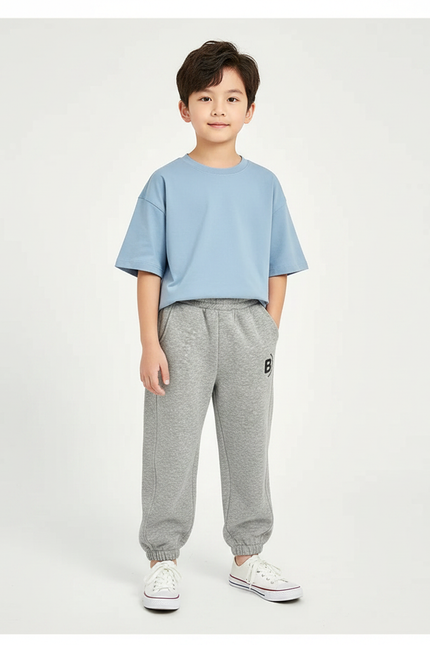 Pantalon Gris Molletonné Ample Sport Enfant
