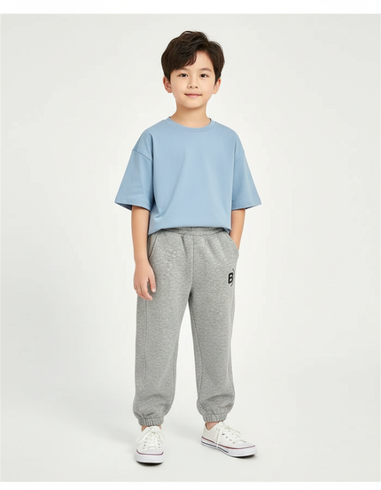 Pantalon Gris Molletonné Ample Sport Enfant