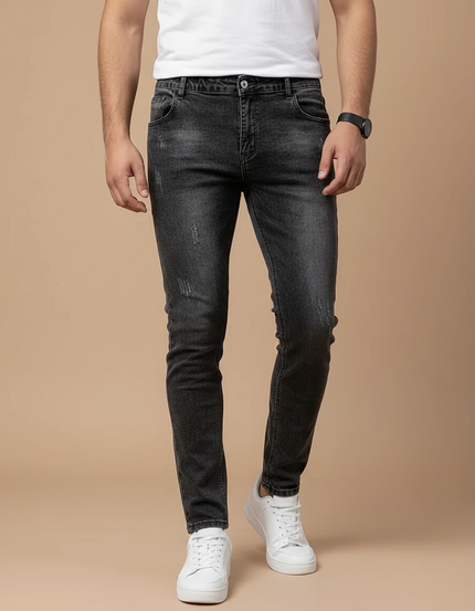 Pantalon Gris Slim Délavé Stretch Homme - Jean