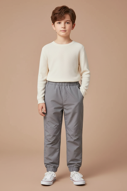 Pantalon Gris Garçon Sport Jogging Décontracté - Polyester