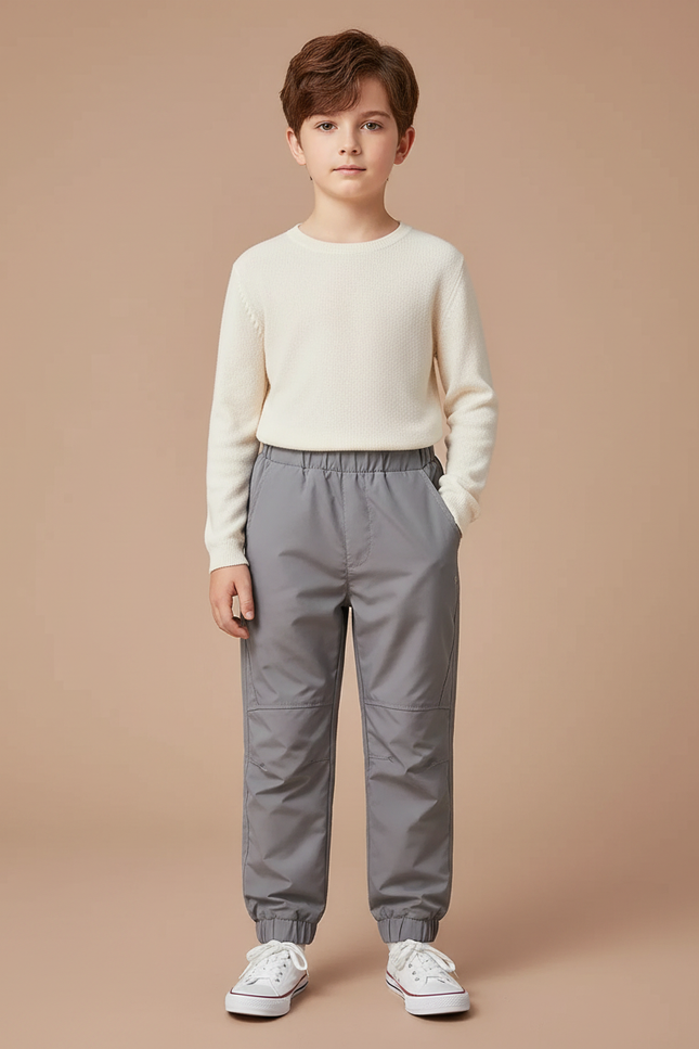 Pantalon Gris Garçon Sport Jogging Décontracté - Polyester
