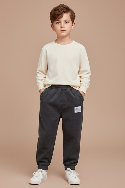 Pantalon Toile Gris - Cordé