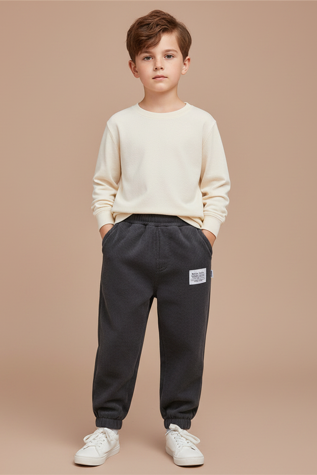 Pantalon Toile Gris - Cordé