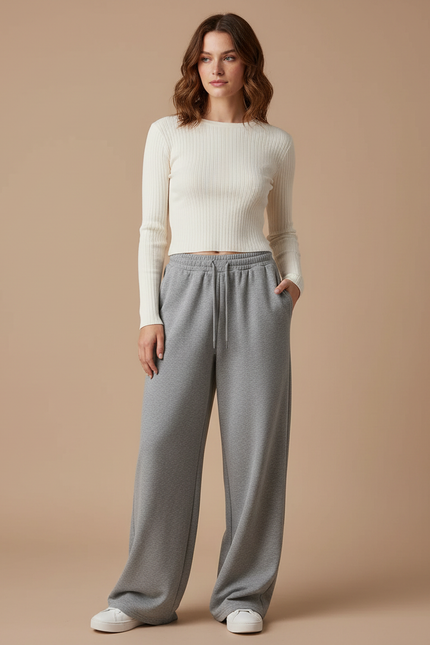 Pantalon Gris 7c30 - Molleton