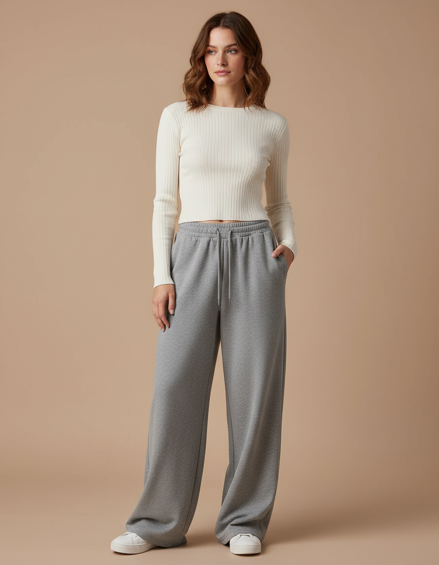 Pantalon Gris 7c30 - Molleton