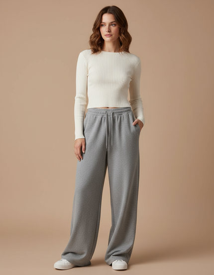 Pantalon Gris 7c30 - Molleton