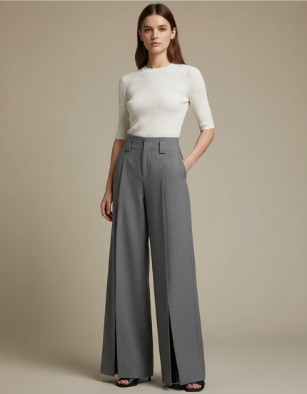 Pantalon Gris Pince - Laine