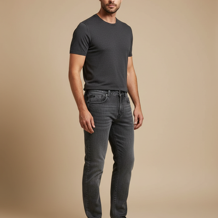 Pantalon Gris Denim Slim Fit Homme Élégant - Jean