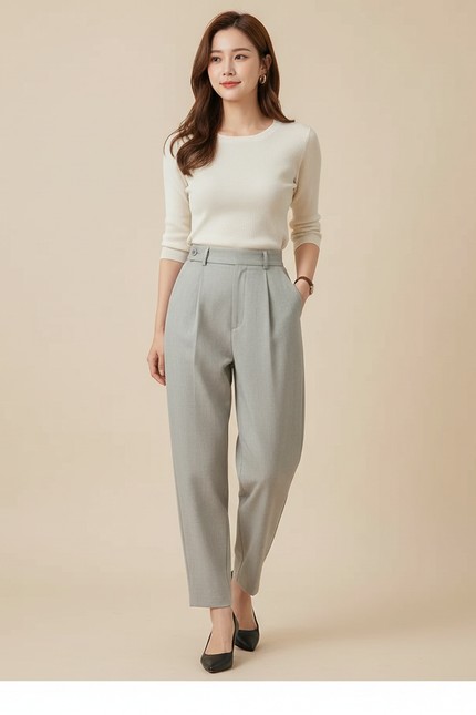 Pantalon Classe Gris - Gabardine