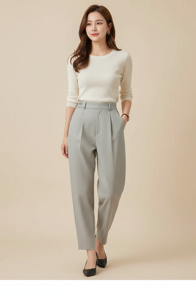 Pantalon Classe Gris - Gabardine