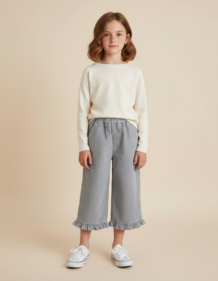 Pantalon Capri Gris - Cordé