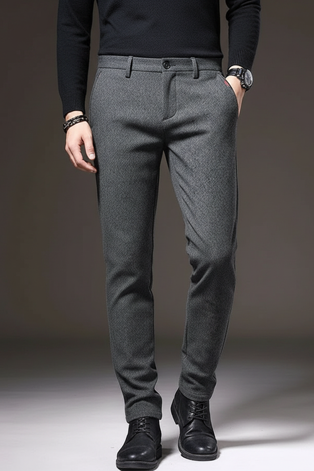 Pantalon Gris Slim - Tweed