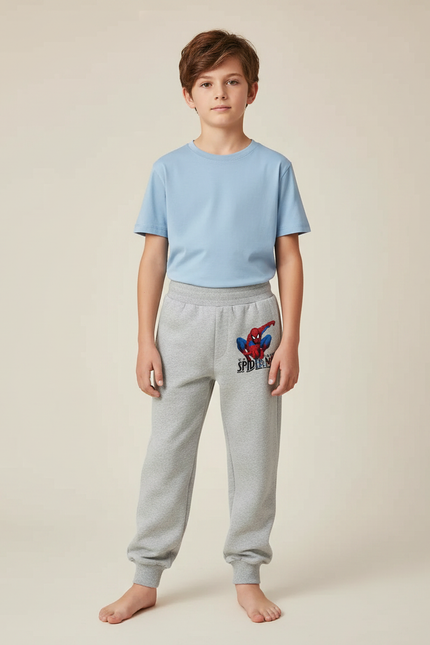Pantalon Gris Molletonné Spiderman Enfant Sport