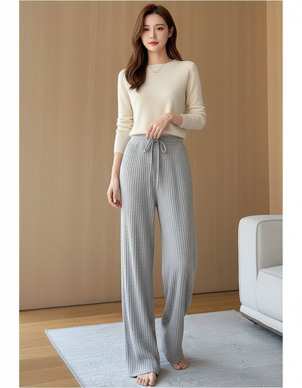 Pantalon Pyjama Gris Femme - Maille