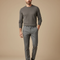 Pantalon De Costume Gris A Carreaux - Laine