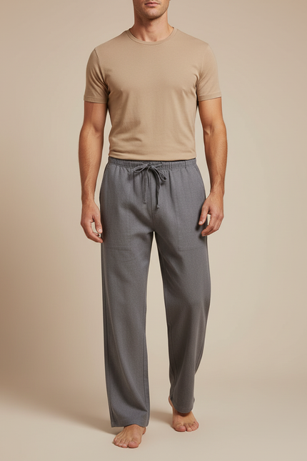 Pantalon Laine Gris Homme