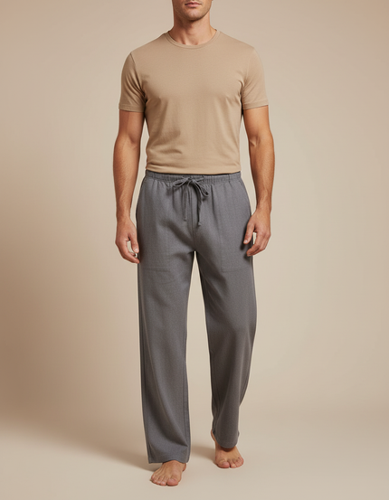 Pantalon Laine Gris Homme
