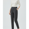 Pantalon Gris Texturé Plissé Slim Élégant Femme - Maille