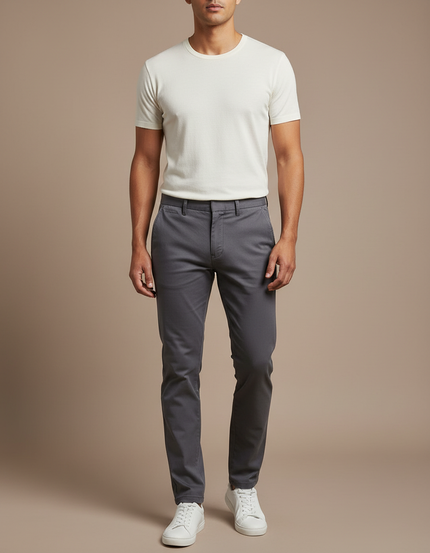 Pantalon Skinny Homme Gris - Gabardine