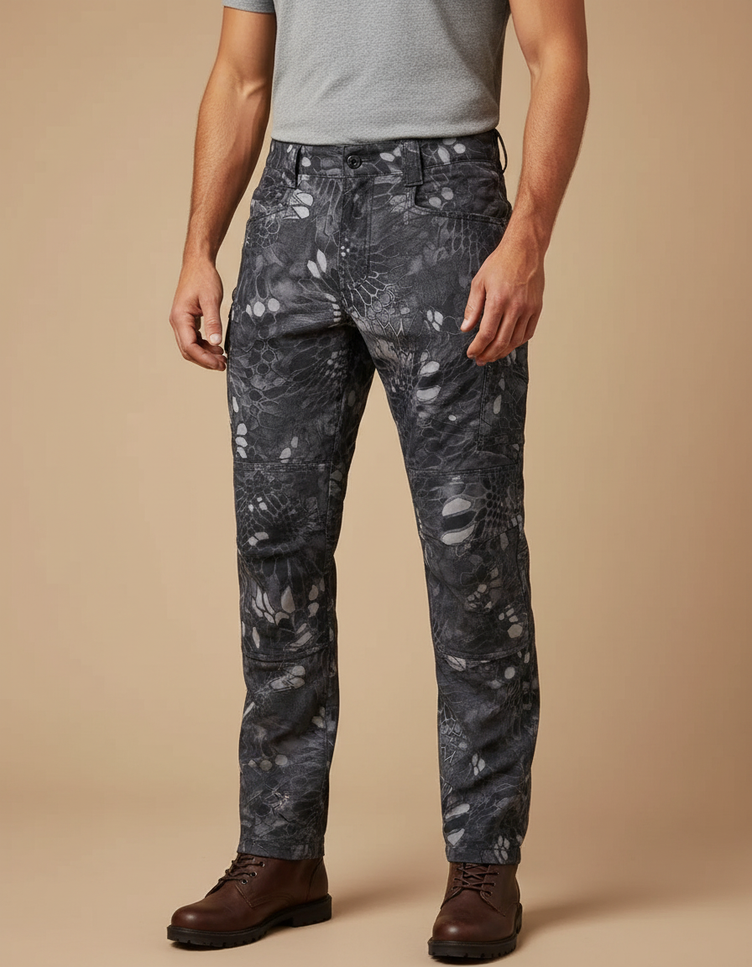 Pantalon Camouflage Homme Gris - Toile