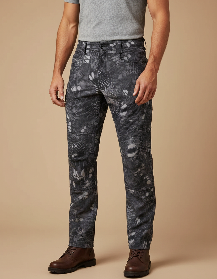 Pantalon Camouflage Homme Gris - Toile