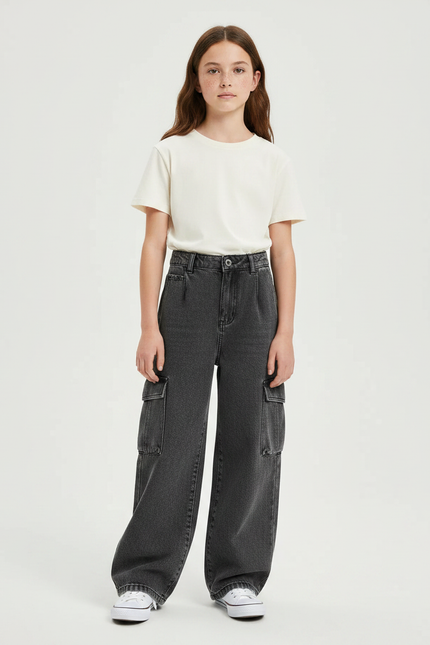 Pantalon Gris Cargo - Jean
