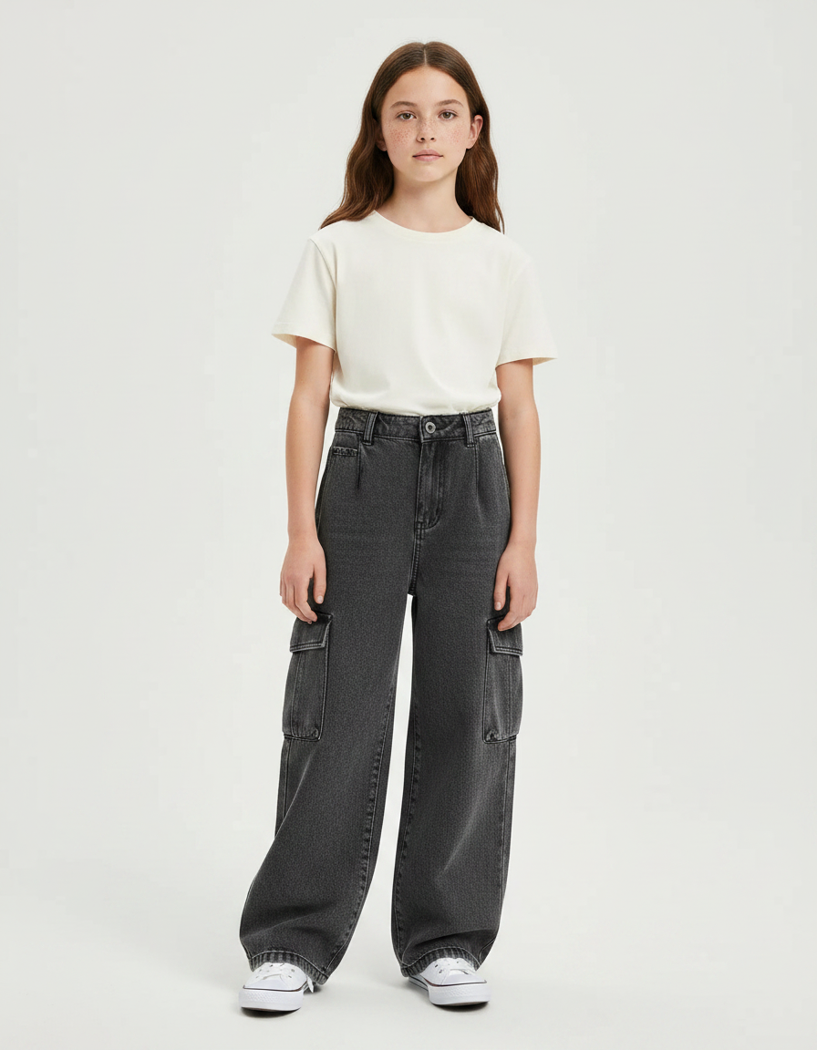 Pantalon Gris Cargo - Jean