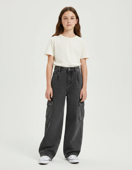 Pantalon Gris Cargo - Jean