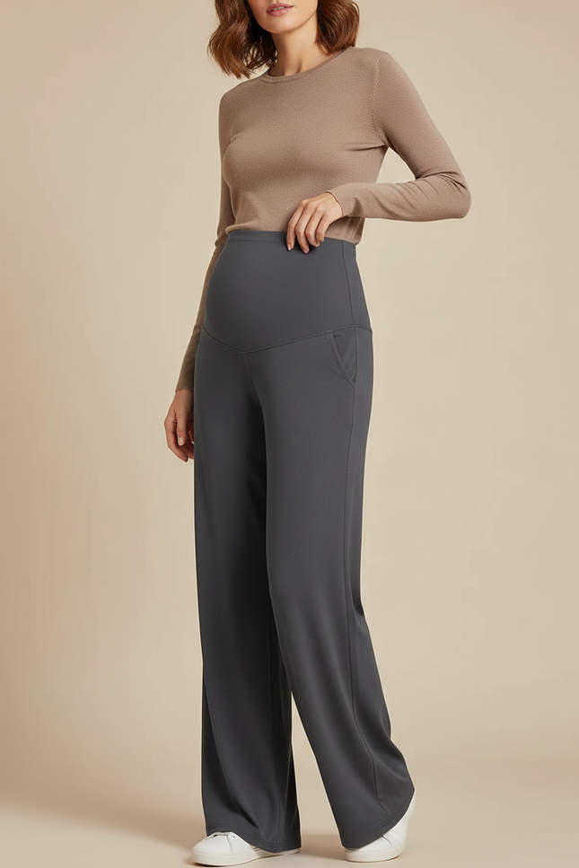 Pantalon Grossesse Gris - Maille