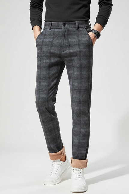 Pantalon Ecossais Homme Gris - Tweed