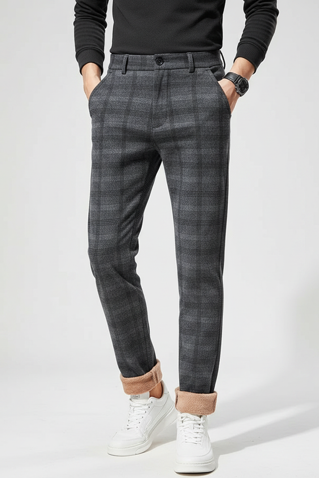 Pantalon Ecossais Homme Gris - Tweed