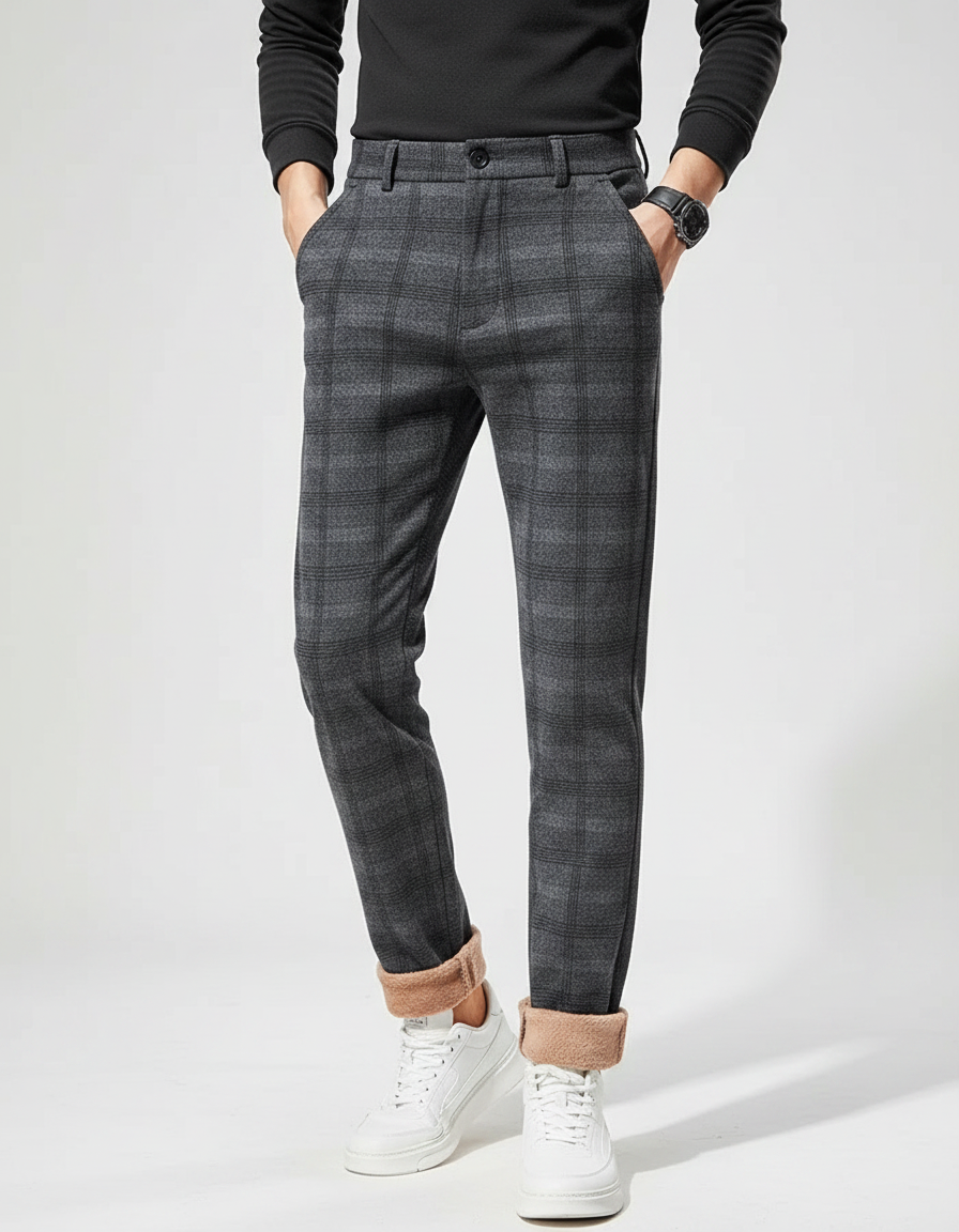 Pantalon Ecossais Homme Gris - Tweed