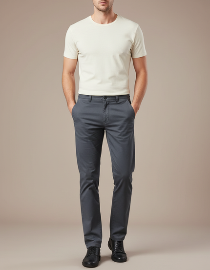 Pantalon Toile Homme Gris