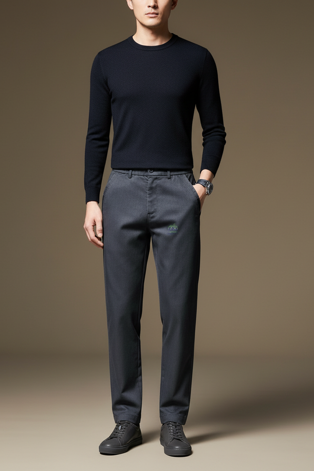Pantalon Carotte Gris Homme - Laine