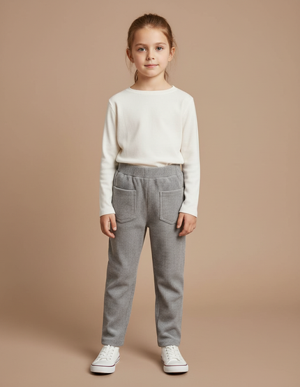 Pantalon Gris Enfant - Cordé