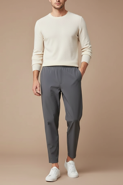 Pantalon Court Gris Homme - Polyester