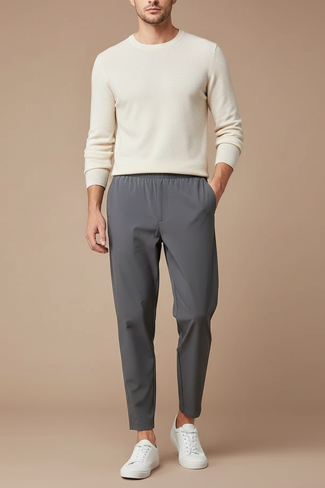 Pantalon Court Gris Homme - Polyester