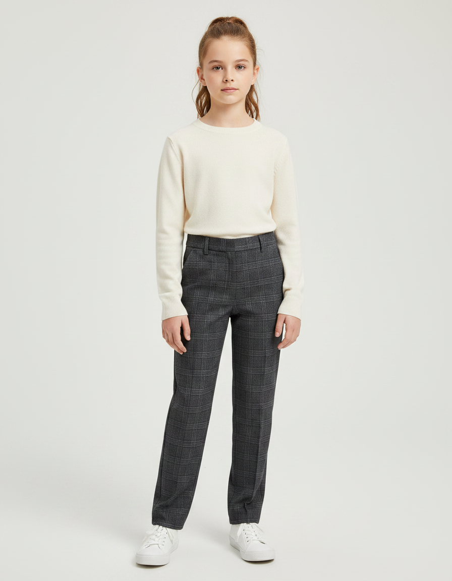 Pantalon Tartan Gris - Tweed