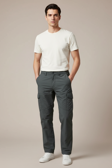 Pantalon Treillis Gris - Polyester