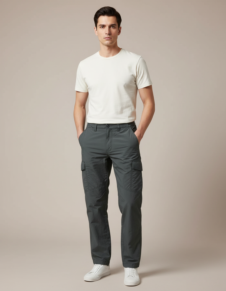 Pantalon Treillis Gris - Polyester