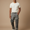 Pantalon Gris Denim Patchwork Peinture Décontracté Homme - Jean