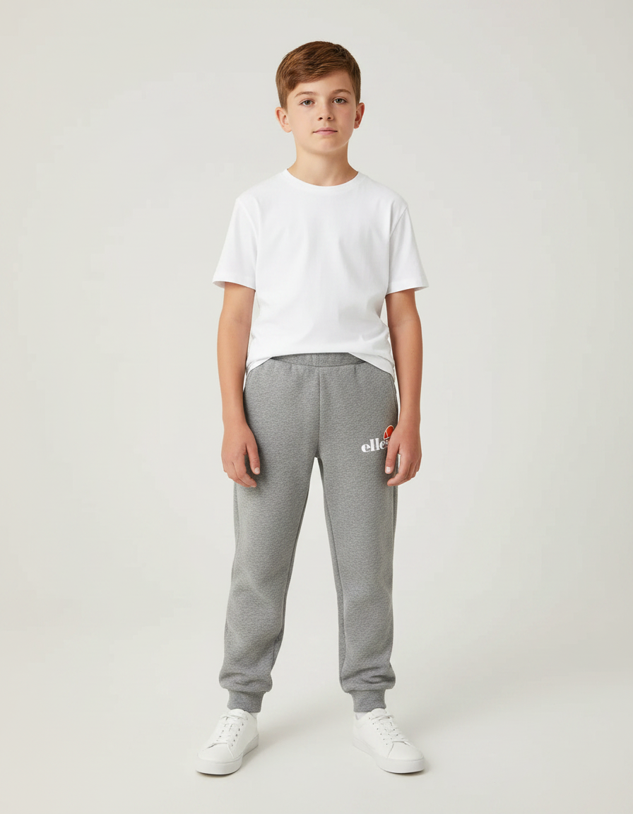 Pantalon Gris Molletonné Confortable Logo Enfant