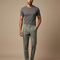 Pantalon Gris Habillé Plissé Élégant Classique Homme - Vert Gabardine