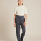 Pantalon Gris Plissé Taille Haute Élégant Fille - Polyester