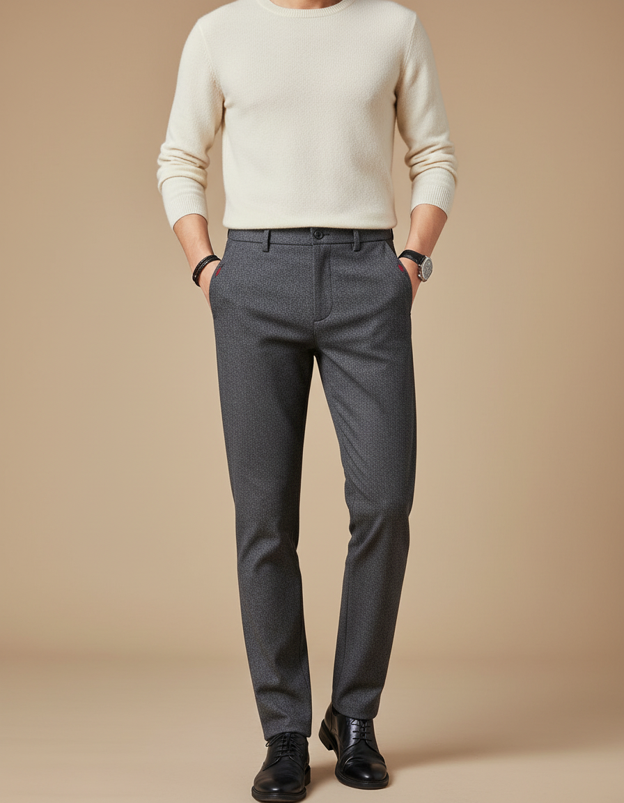 Pantalon Slim Fit Gris - Laine