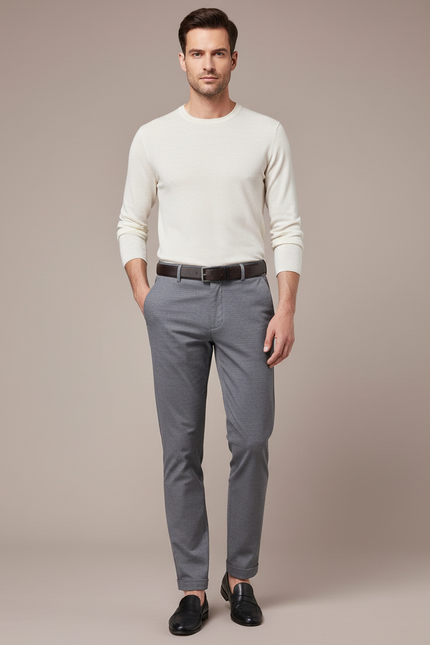 Pantalon Slim Homme Gris - Polyester